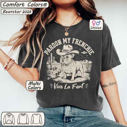 Custom Western French Bulldog Shirt –  Pardon My Frenchie Tee