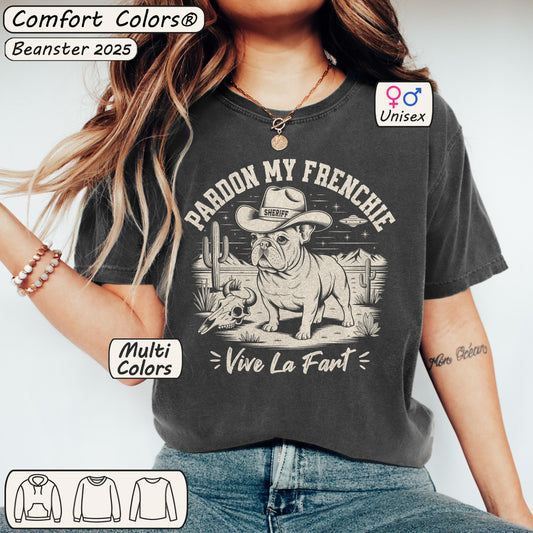 Custom Western French Bulldog Shirt –  Pardon My Frenchie Tee