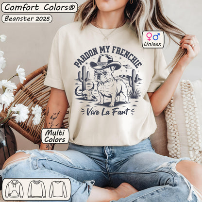 Custom Western French Bulldog Shirt –  Pardon My Frenchie Tee