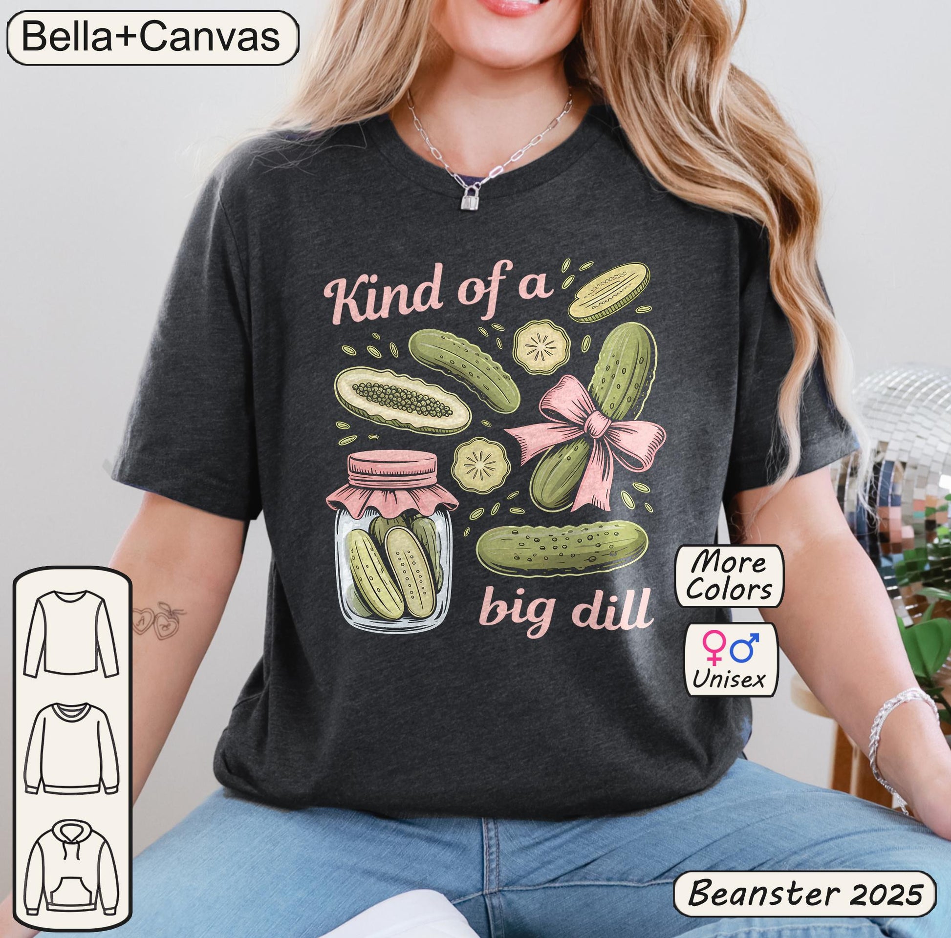Cute Funny Pickles Shirt Kind Of A Big Dill