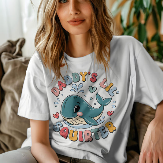 Daddy's Lil Squirter Funny Dolphin T-Shirt