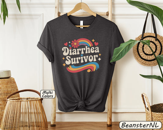 Diarrhea Survivor Groovy Tee – Funny Humor Shirt