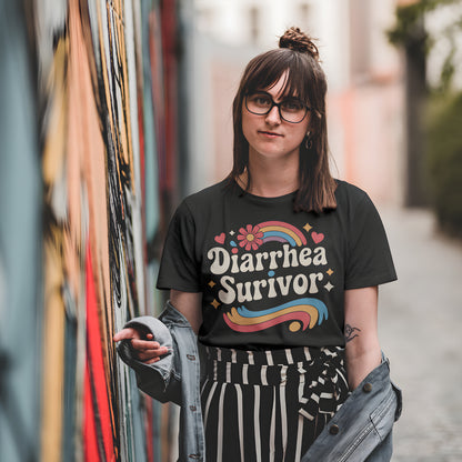 Diarrhea Survivor Groovy Tee – Funny Humor Shirt