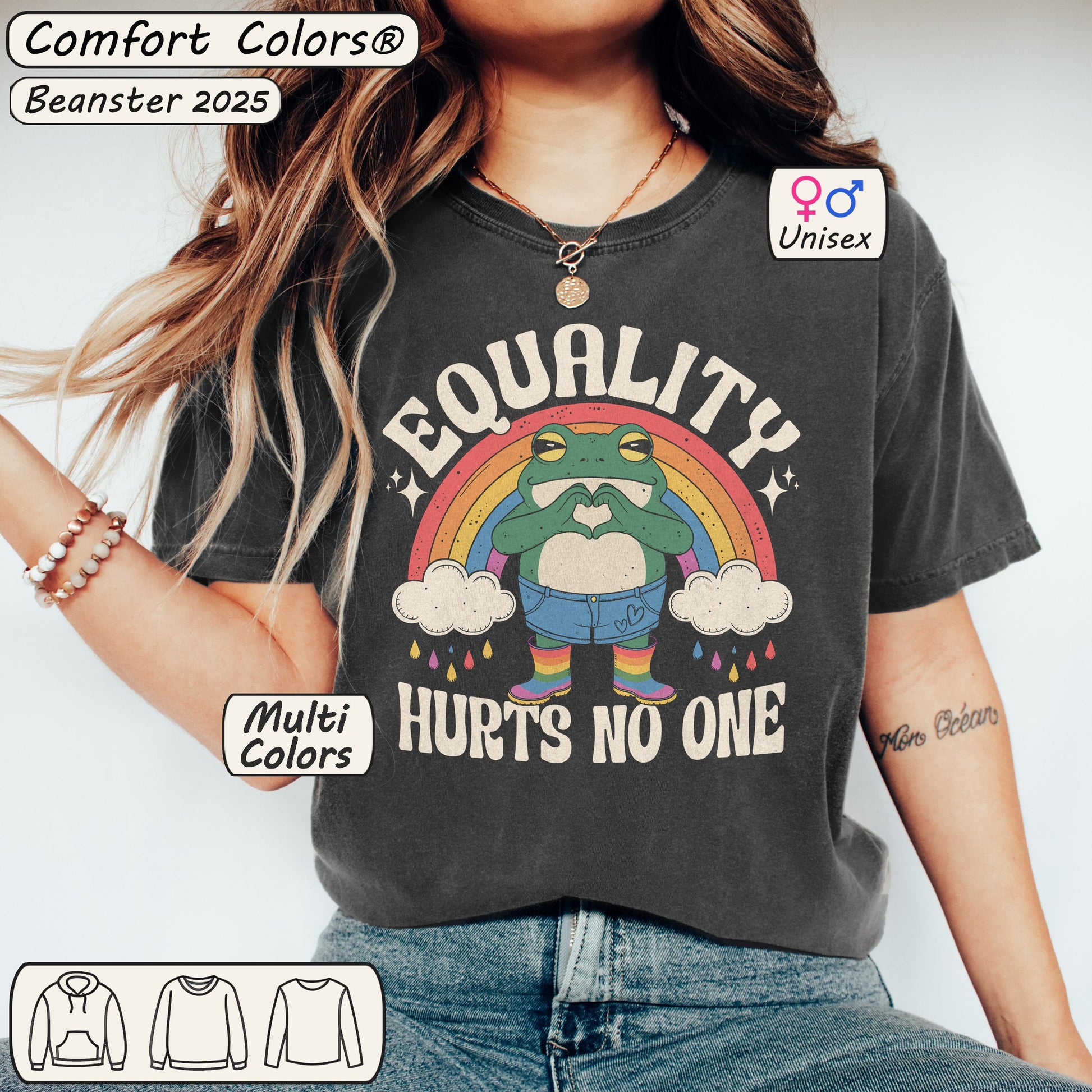 Equality Hurts No One - Retro Pride Frog Shirt 🌈
