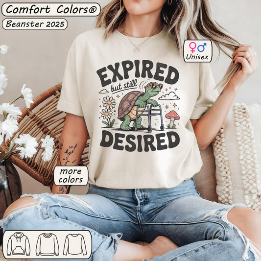 Expired but Still Desired Funny Frog Retirement Tee