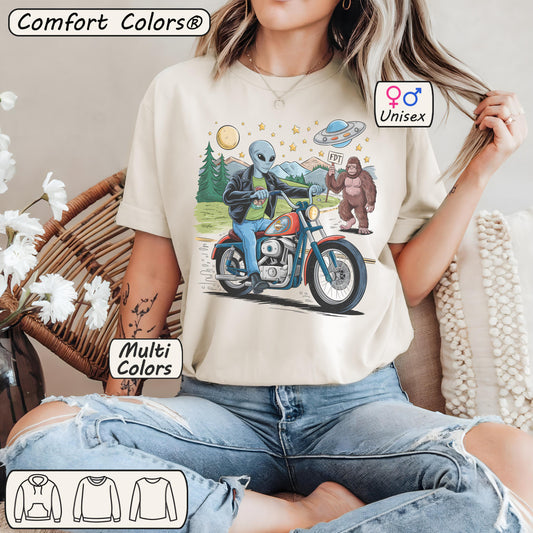 FDT Bigfoot & Alien Protest T-Shirt – Weirdcore Vibes