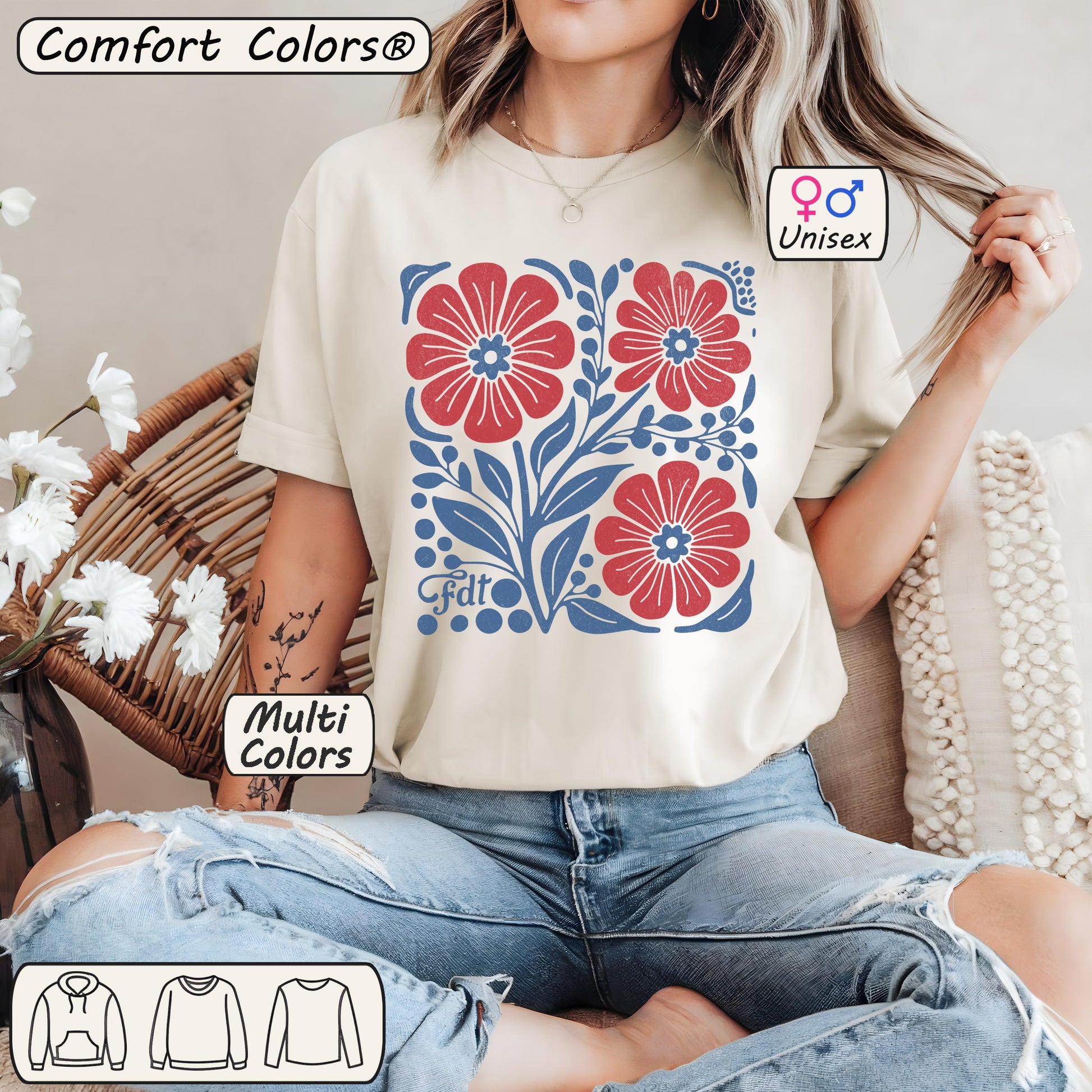 FDT Floral Shirt – Subtle Anti-Trump Retro Tee