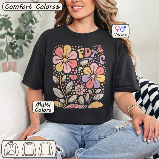 FDT T-Shirt – Vintage Floral Anti-Trump Design Statement Tee