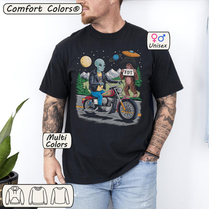 FDT Bigfoot & Alien Protest T-Shirt