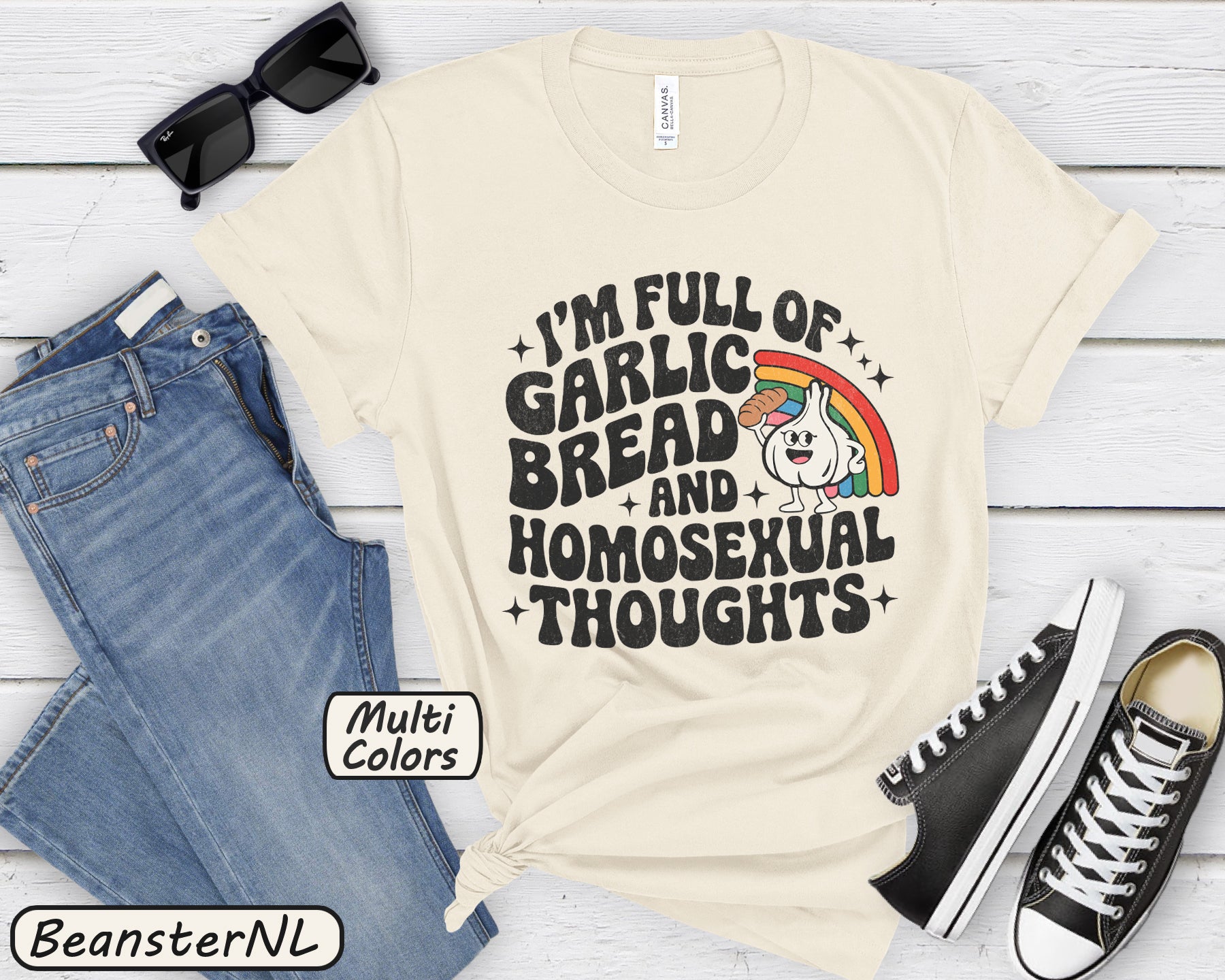  Full of Garlic Bread & Homosexual Thoughts Tee