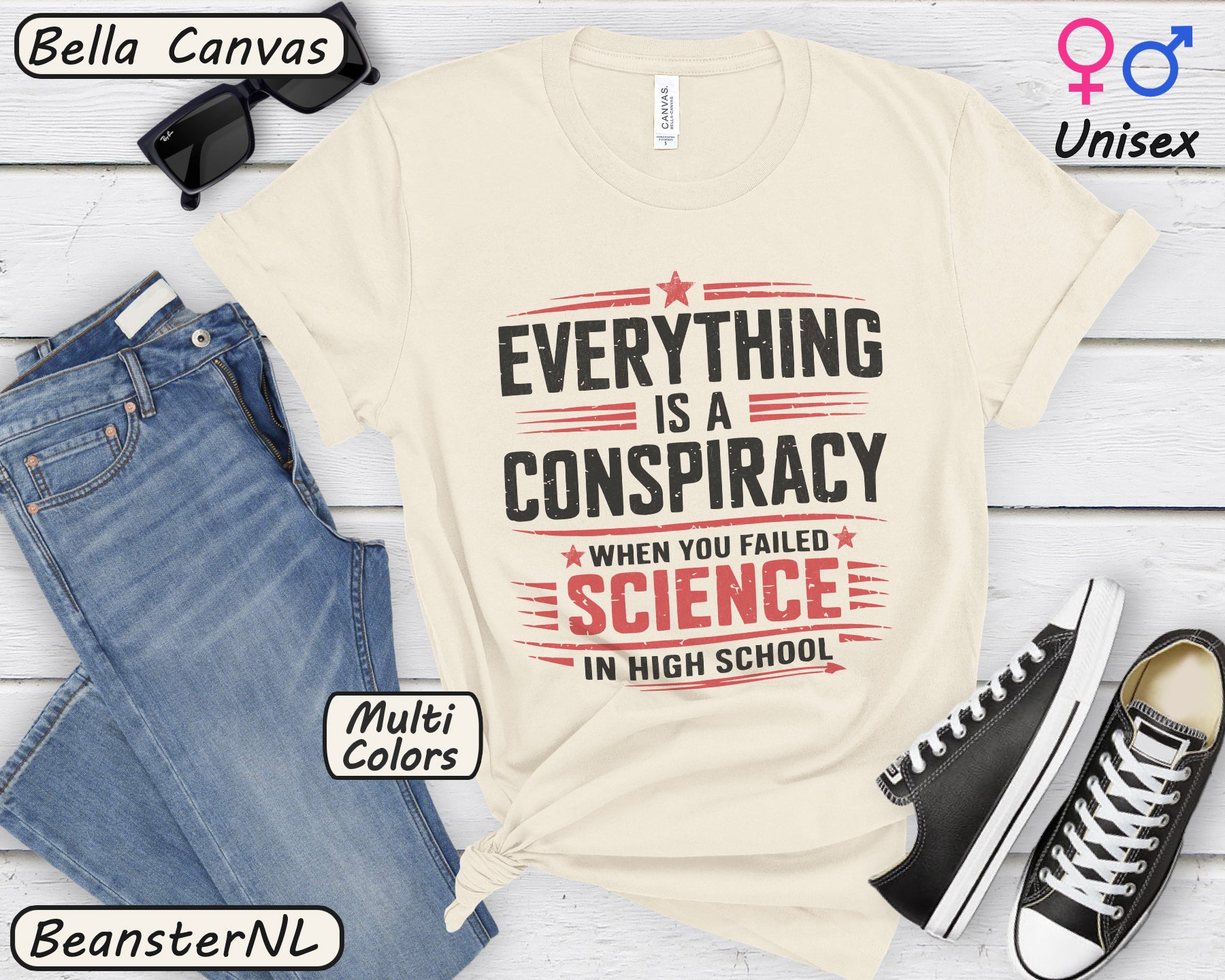 Funny Anti-Conspiracy Shirt – Sarcastic Vintage Statement Tee