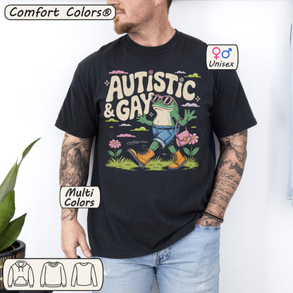 Funny Autistic and Gay Frog T-Shirt | Autism Meme Tee