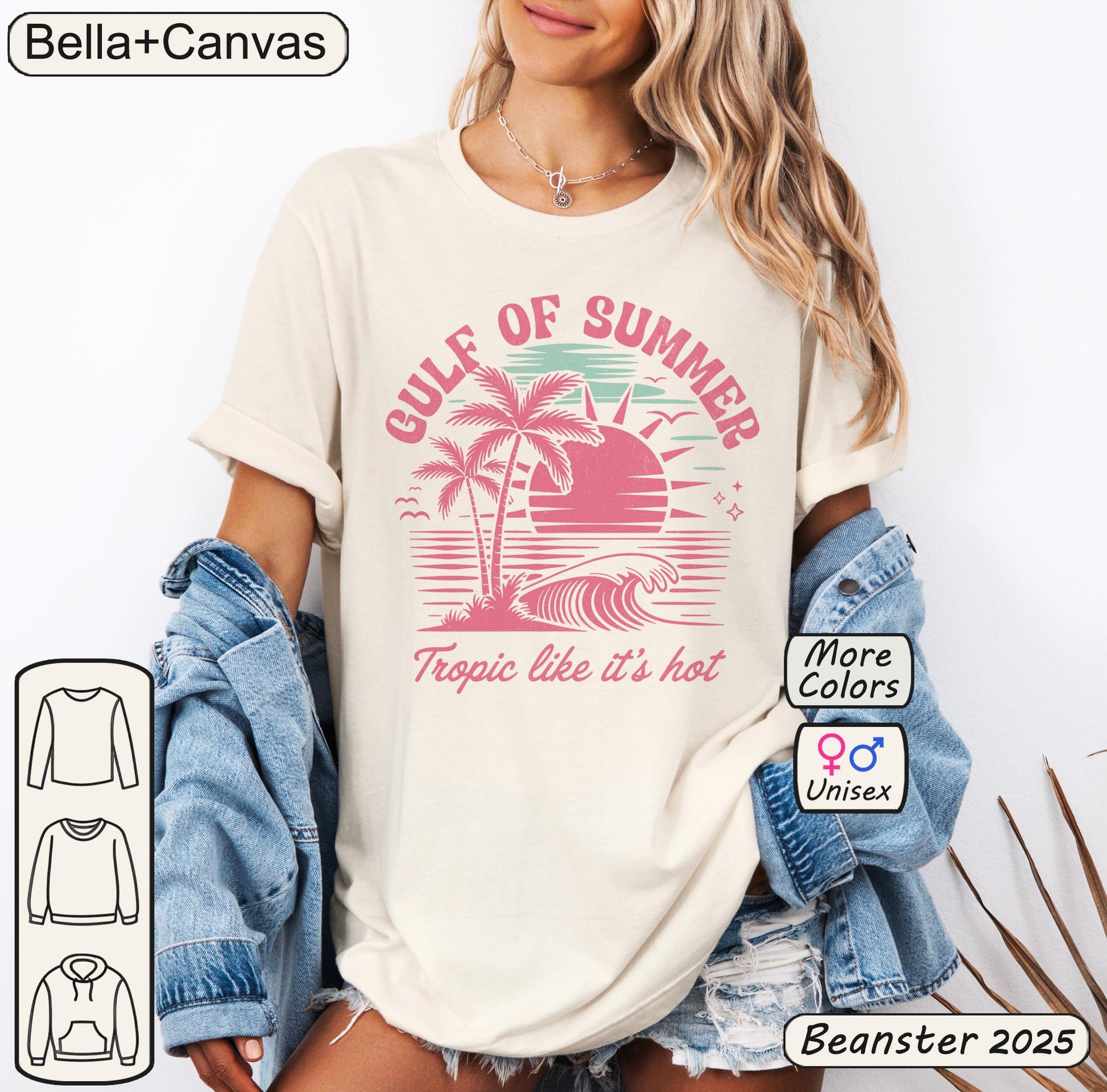 🦩 Gulf of Summer Tee | Vintage Pink 90s Beach Vibes Shirt 🌞