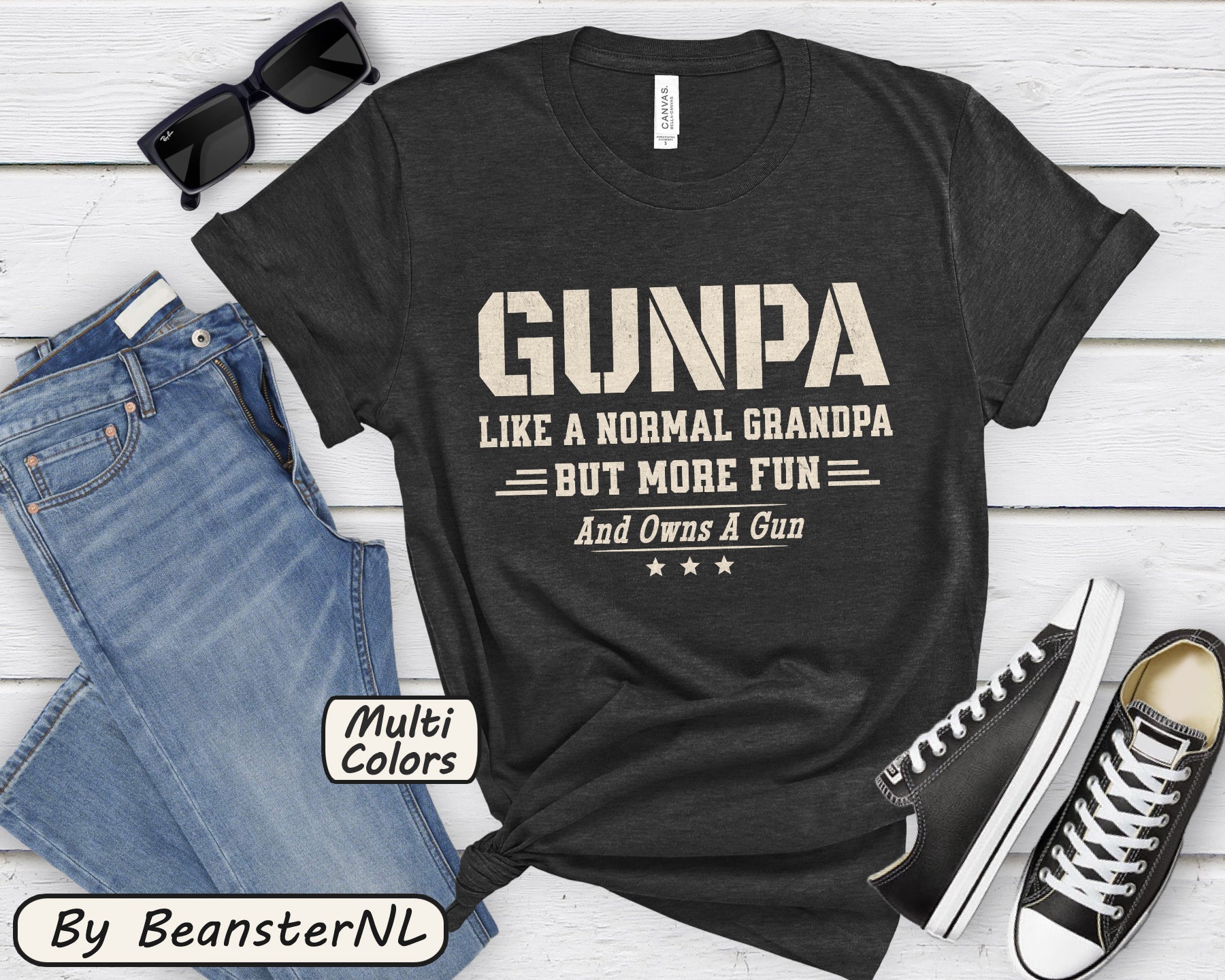 Gunpa Shirt – Funny Grandpa Definition Tee for Weapon Lover Dads