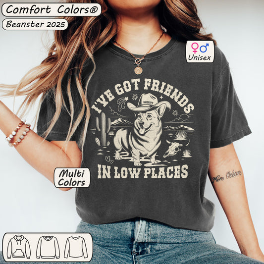 Western Corgi T-Shirt – Custom Name Gift