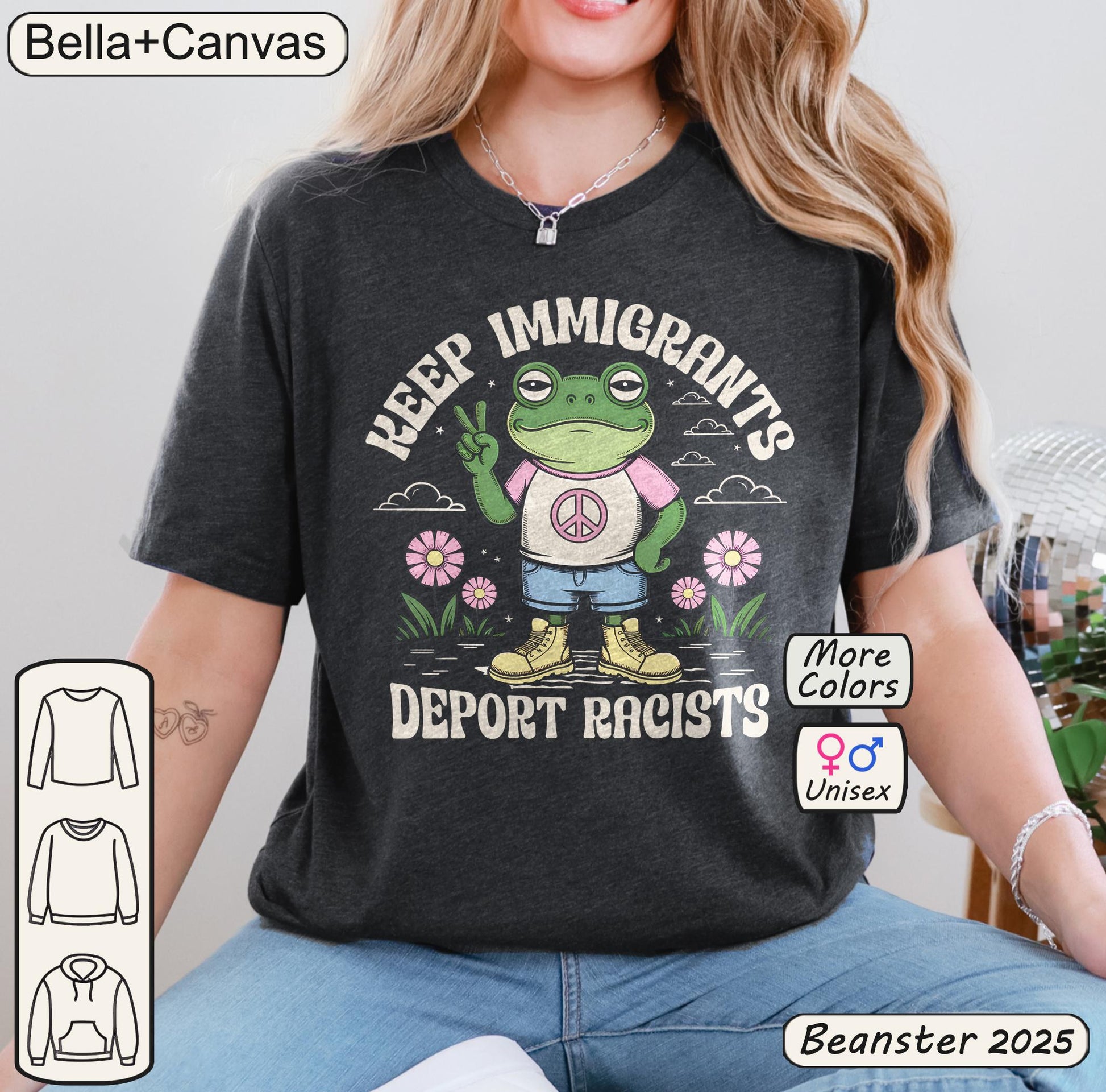 Keep Immigrants Trade Racists Shirt Frog