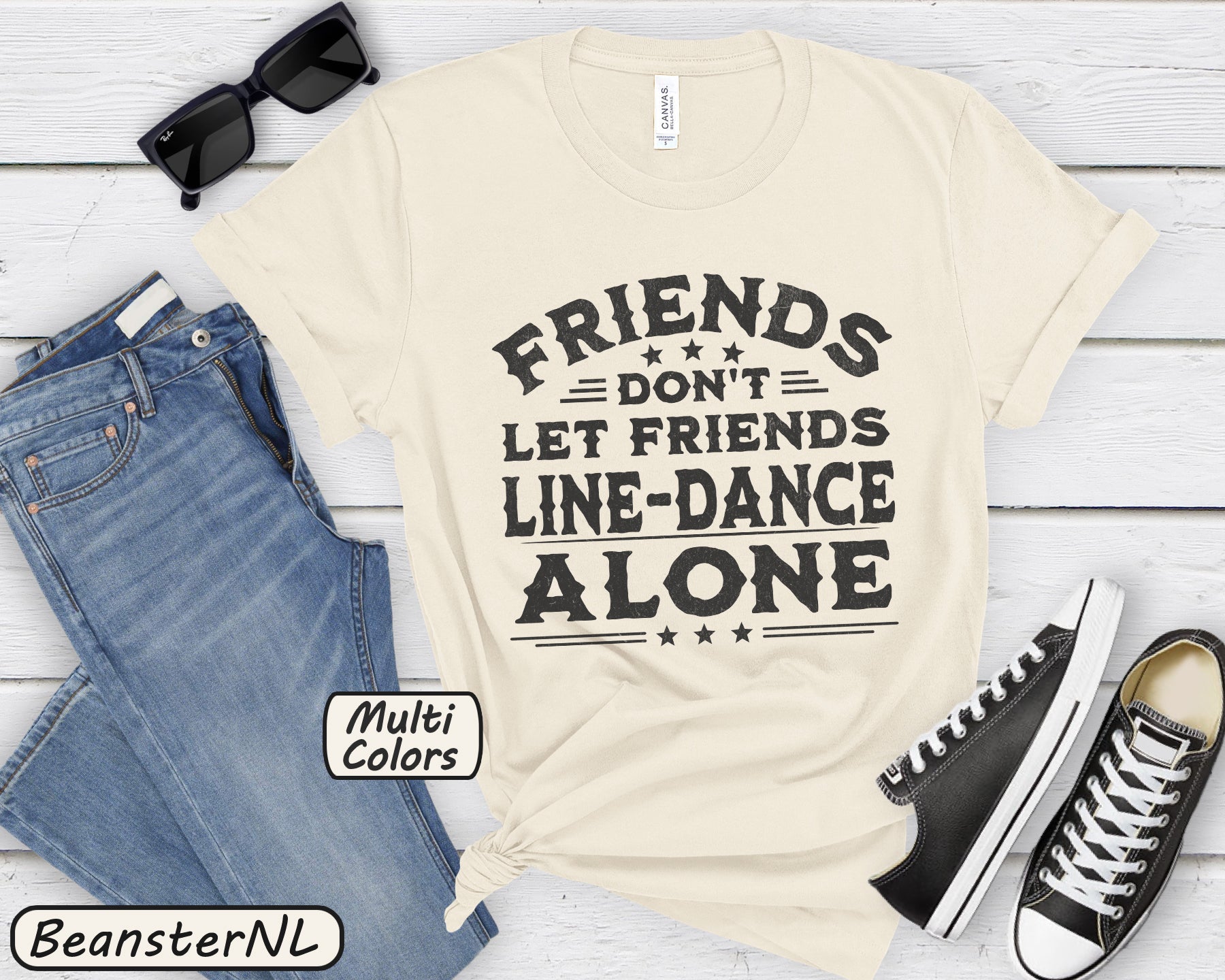 Line Dance Shirt – Friends Don’t Line Dance Alone Tee