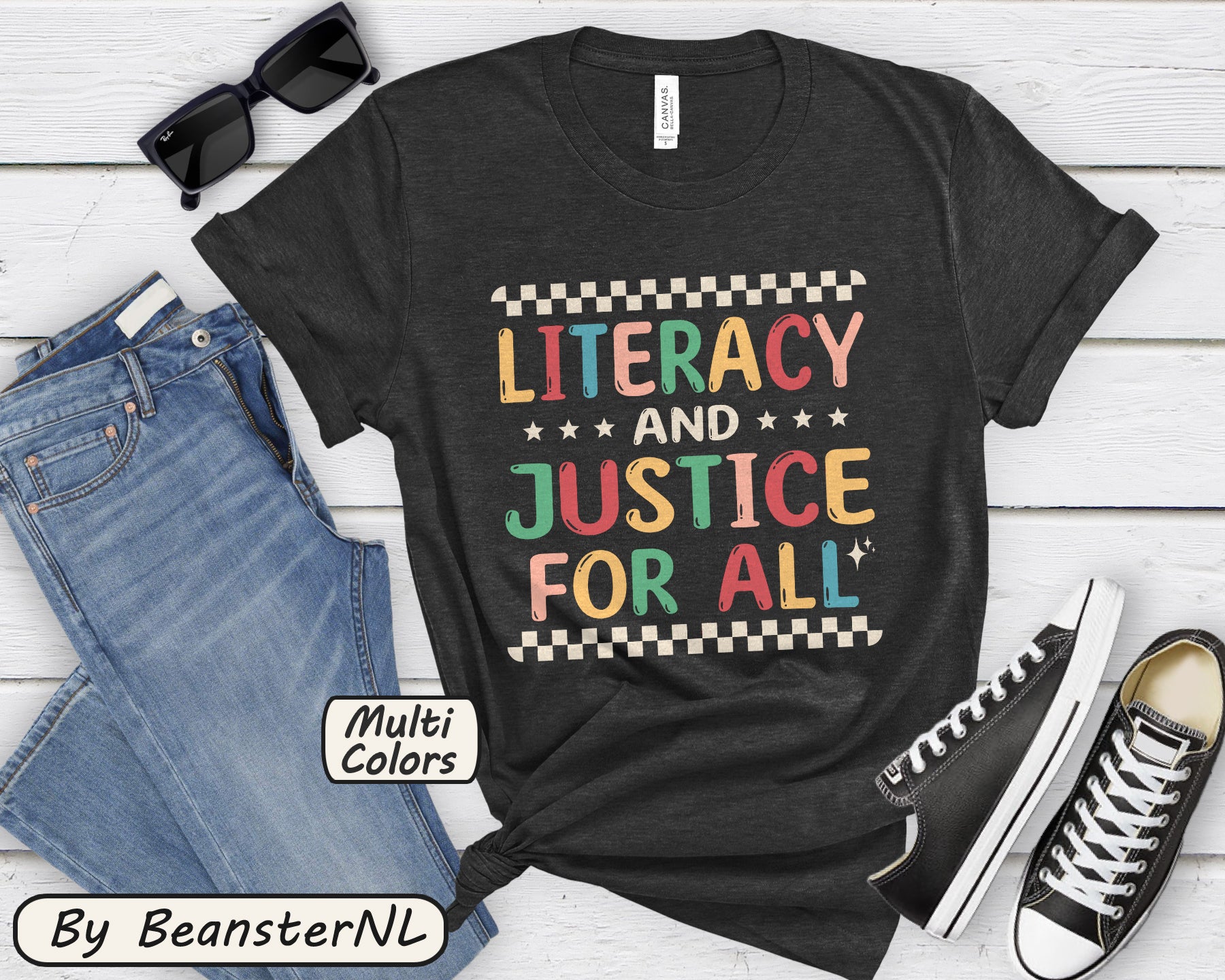 Literacy and Justice for All Shirt 