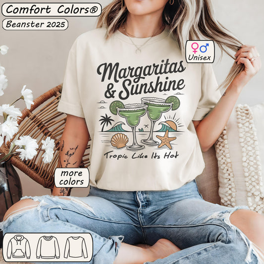 Margaritas and Sunshine Comfort Colors® Shirt Margarita Cocktail Tshirt