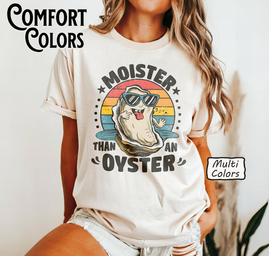 Moister Than An Oyster Retro Tshirt