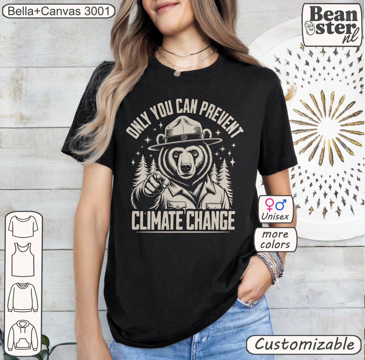 Only You Can Prevent Climate Change Ranger Bear Tee