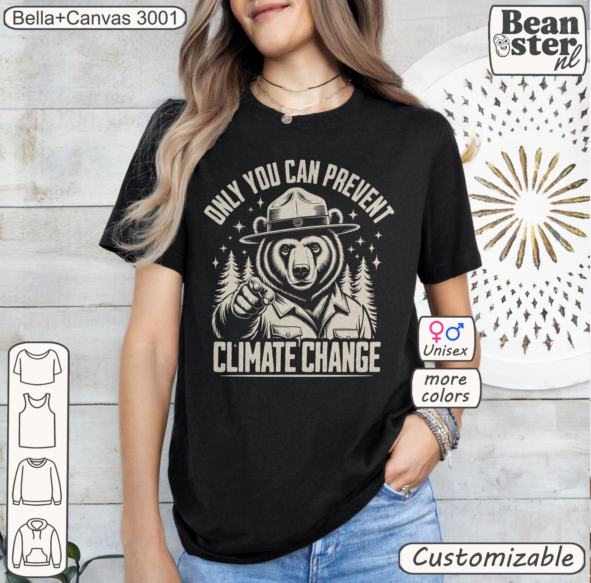 Only You Can Prevent Climate Change Ranger Bear Tee