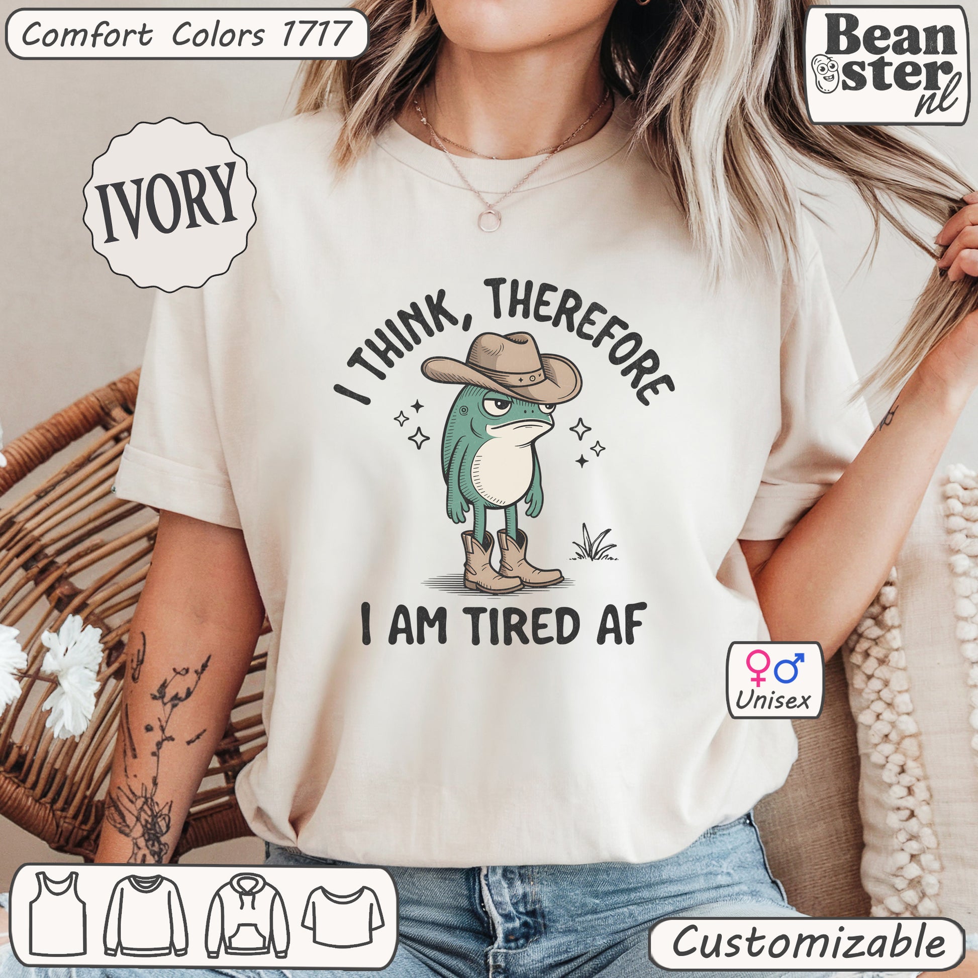 Original dark humor frog tee – sarcastic gift for tired mom or colleague