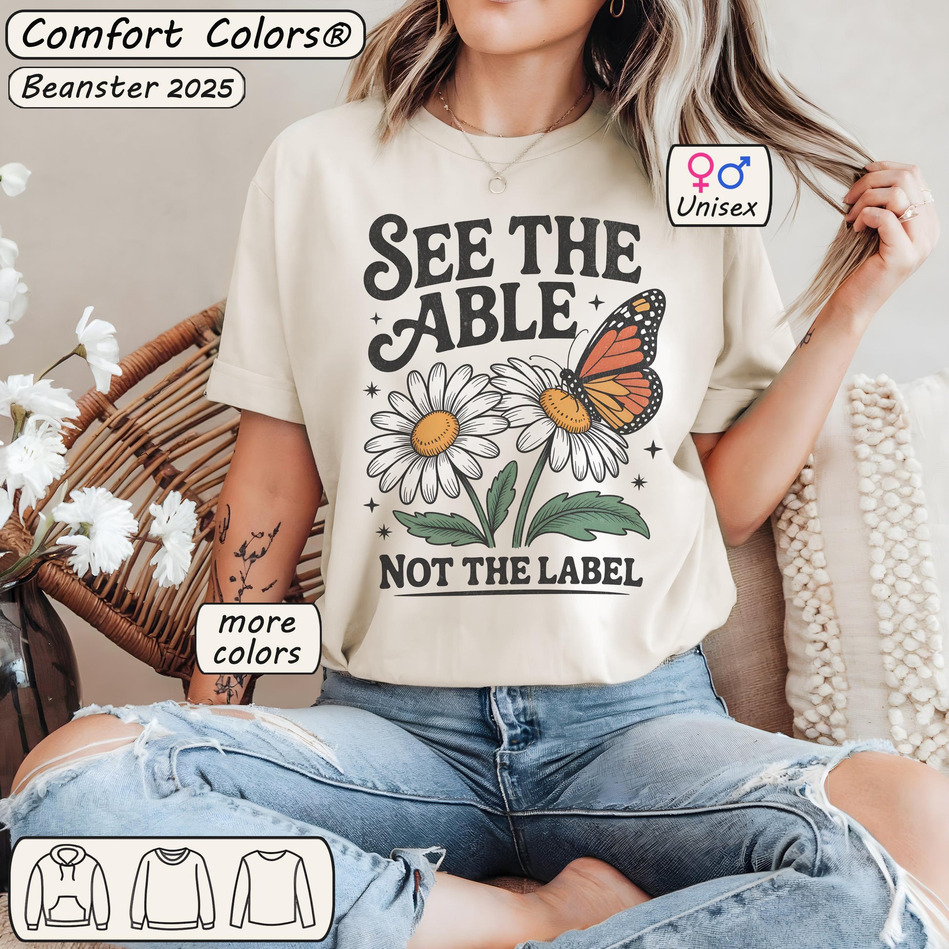 See The Able Not The Label Floral Autism Awareness gift
