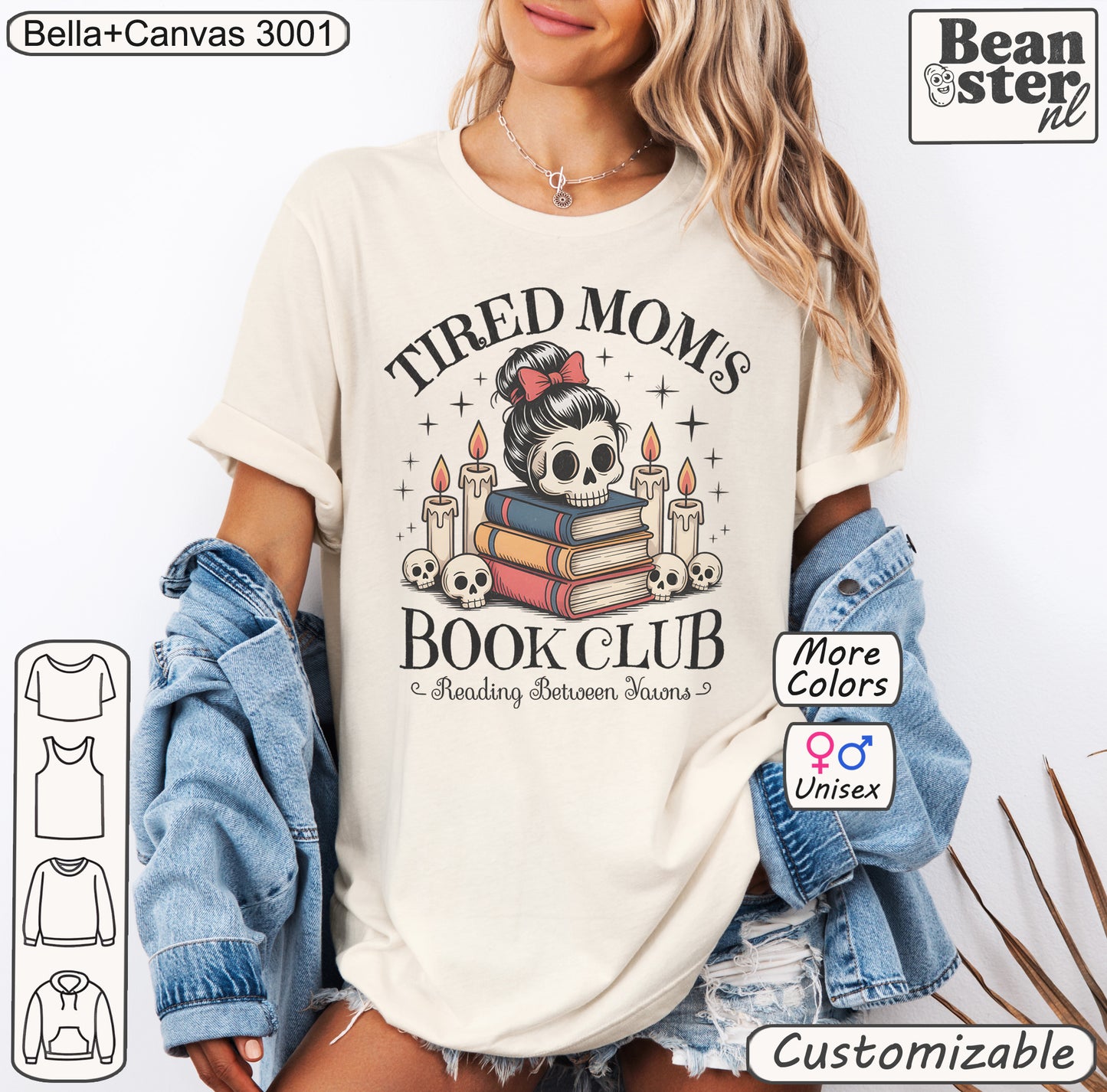 Tired Mom's Book Club Shirt – Funny Literary Mom Tee