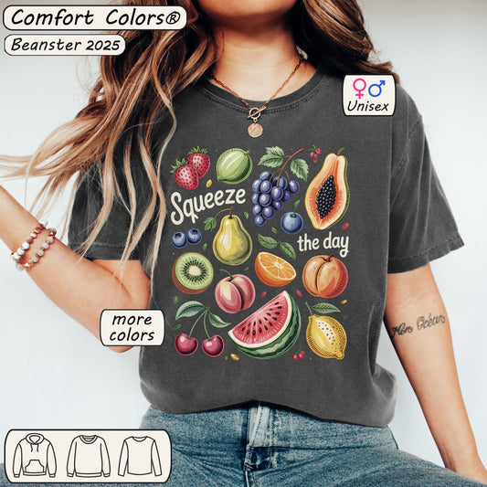 Tropical Summer Fruit Grid Shirt | Squeeze The Day