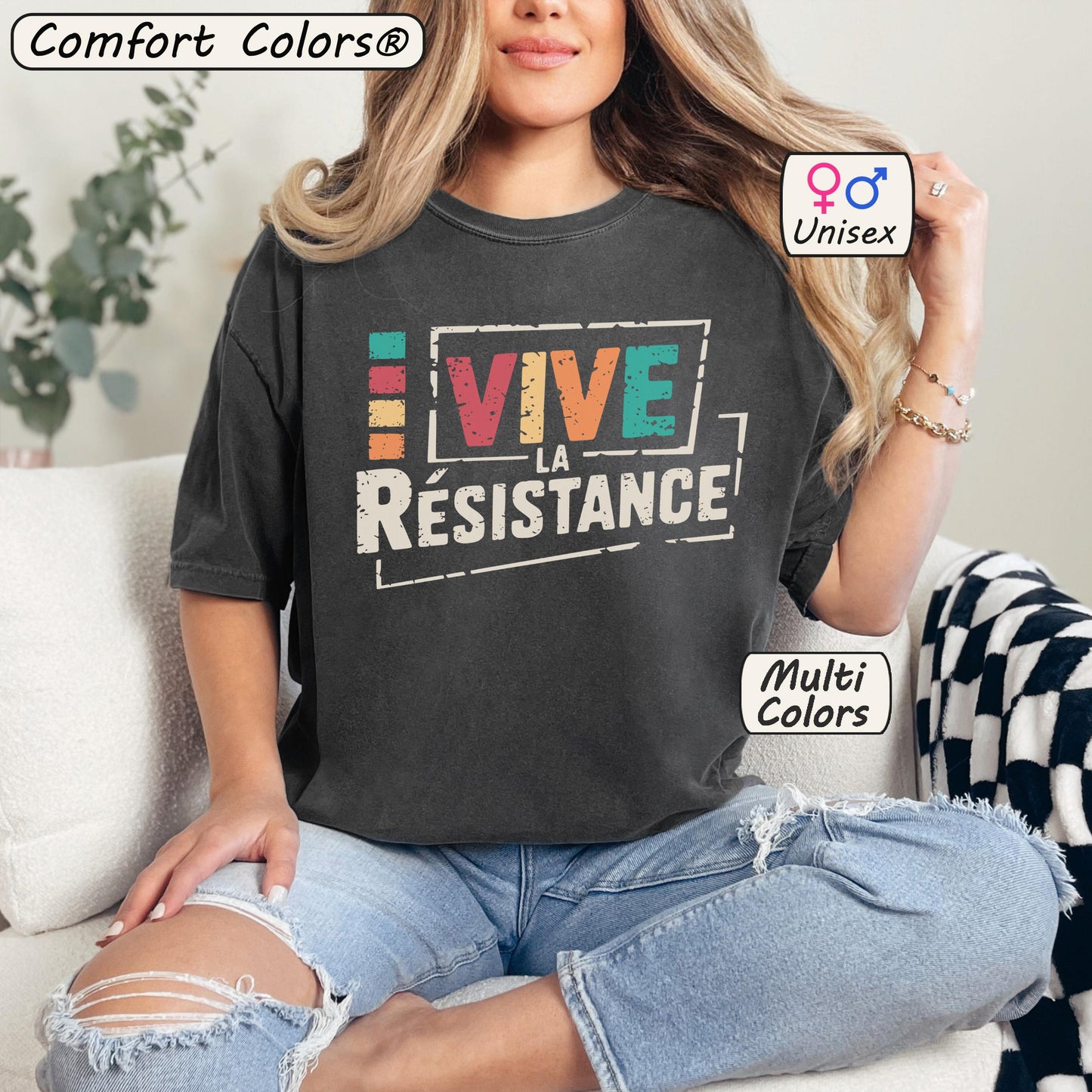 Vive La Resistance Shirt Retro Distressed