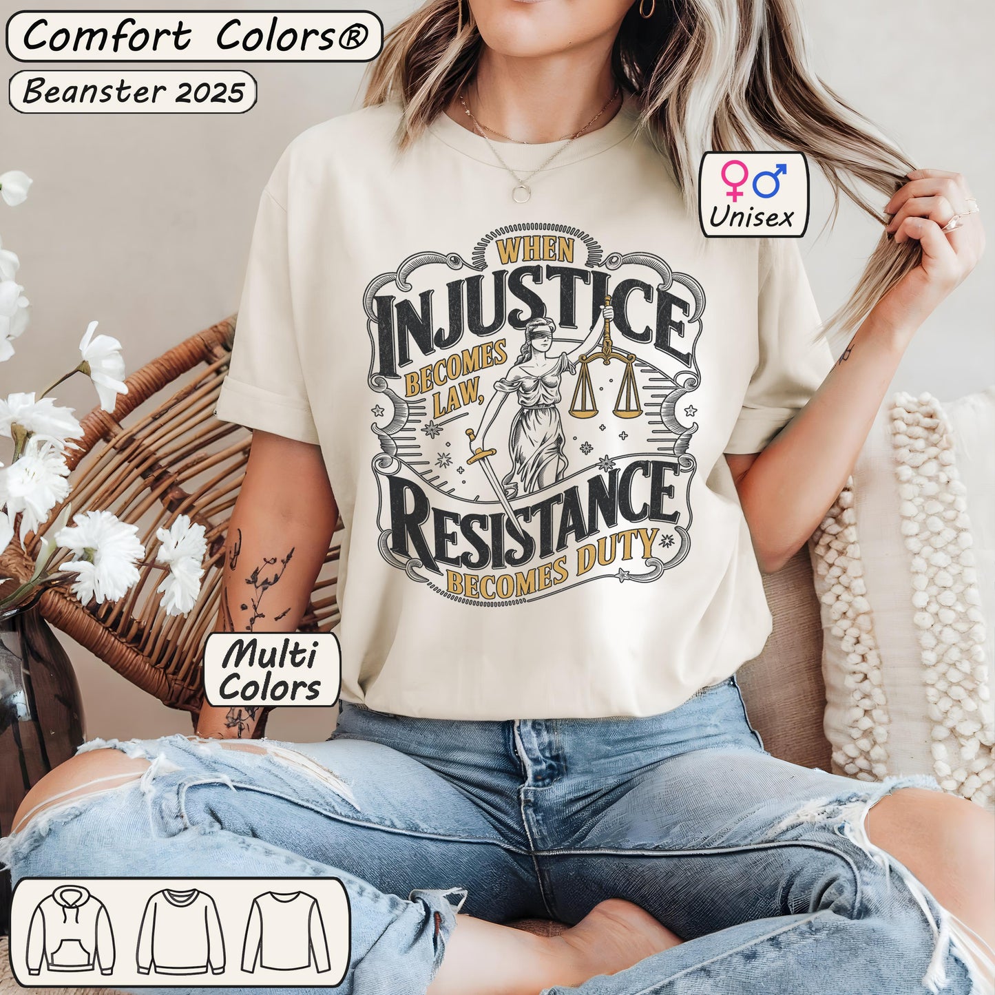When Injustice Becomes Law – Lady Justice T-Shirt
