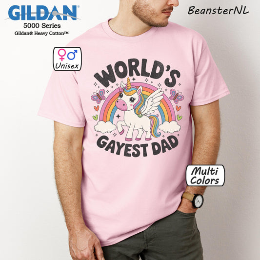 Worlds Gayest Dad Shirt Funny Sarcastic Dad Joke TShirt 