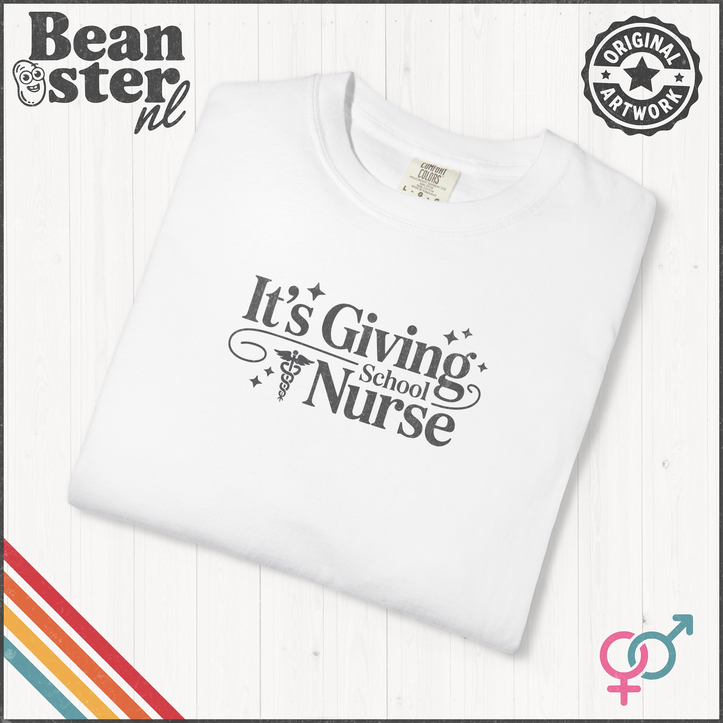 It’s Giving School Nurse Tee – Minimalist Graphic Shirt