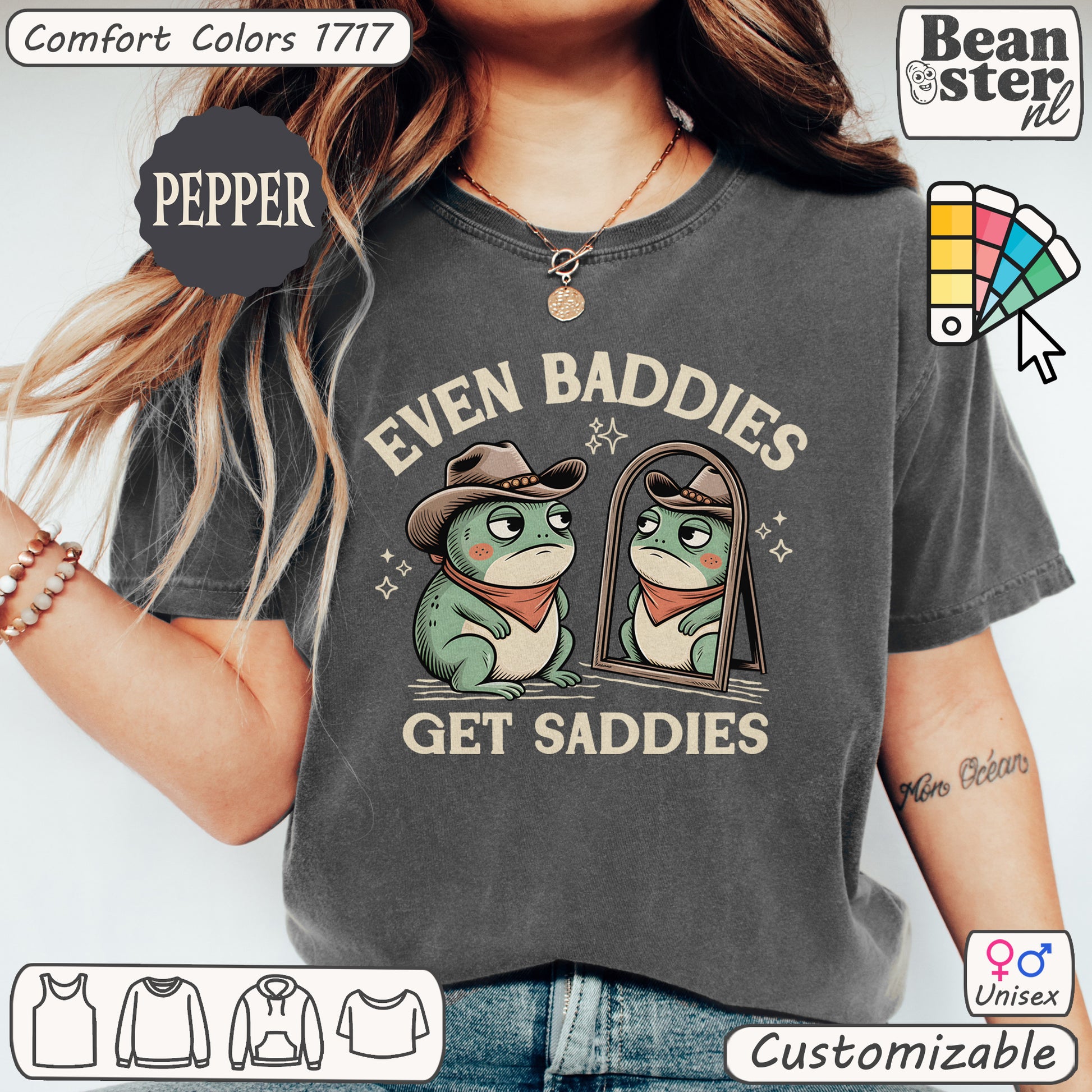 Oversized Original Frog Shirt with Unhinged Gen Z Humor Design