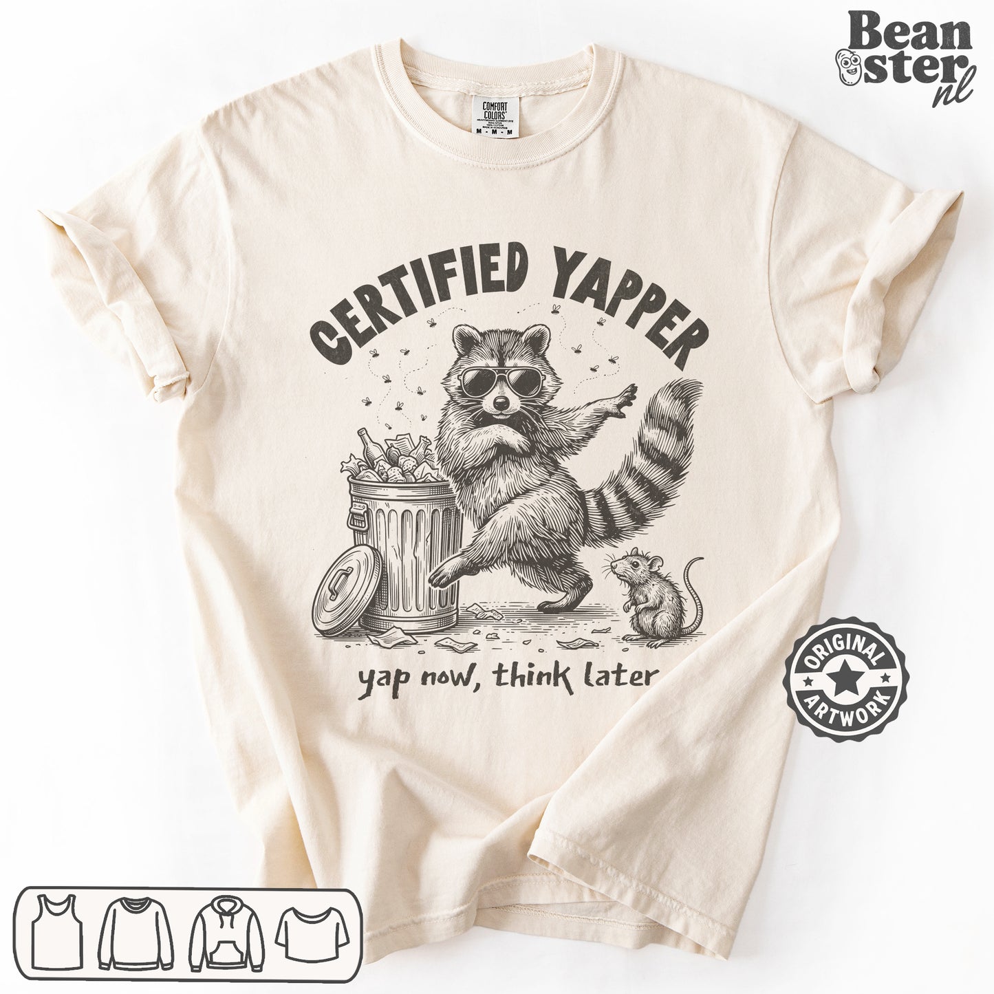 Certified Yapper funny meme t-shirt with bold text design
