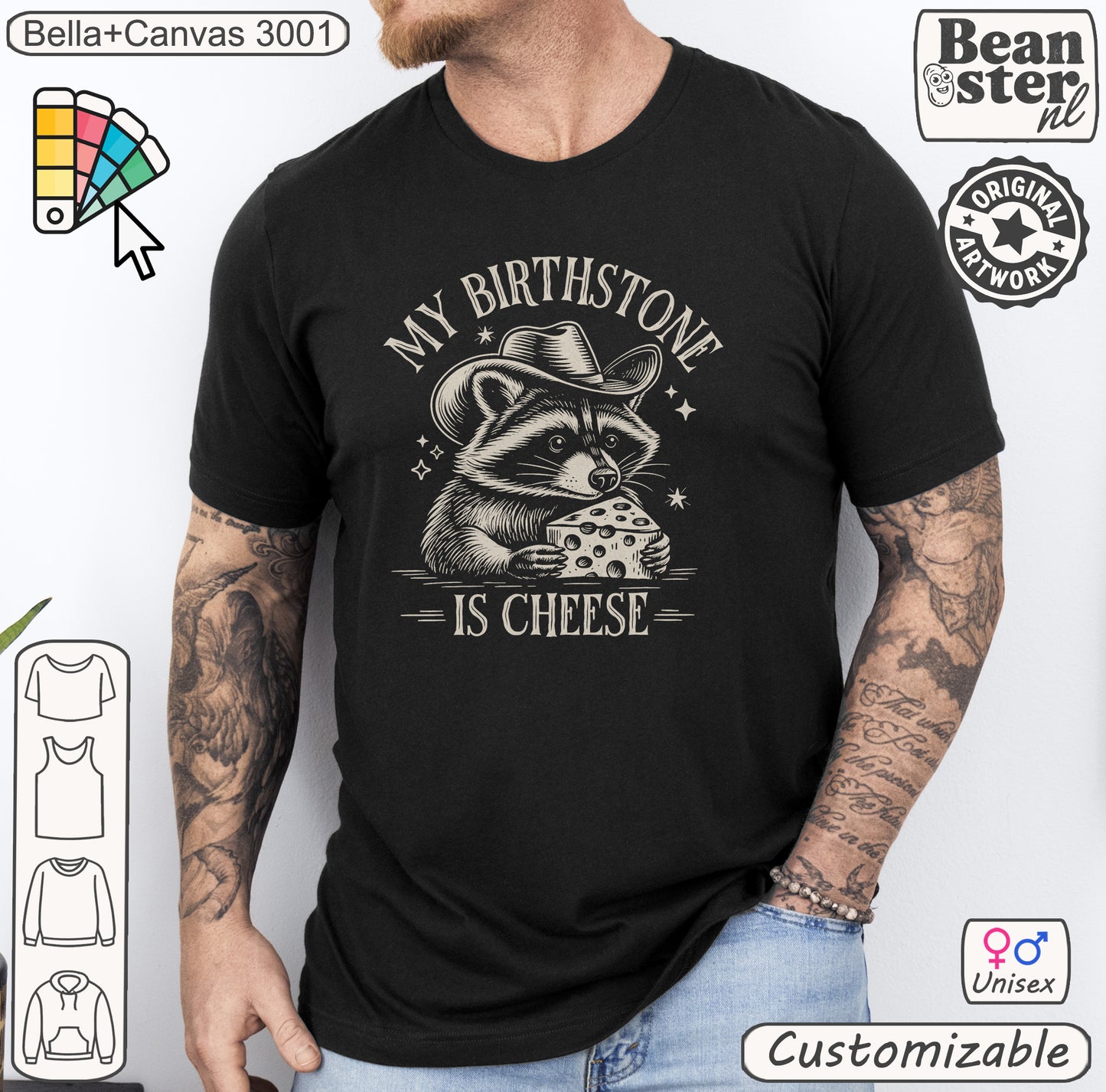 Cheese Is My Birthstone Funny Frog Tee