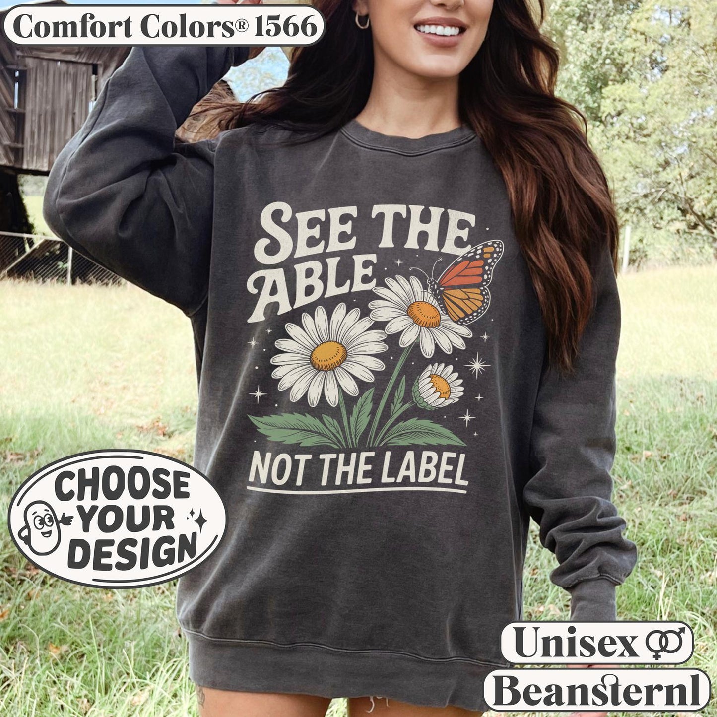 Custom vintage washed unisex sweater comfort colors 1566