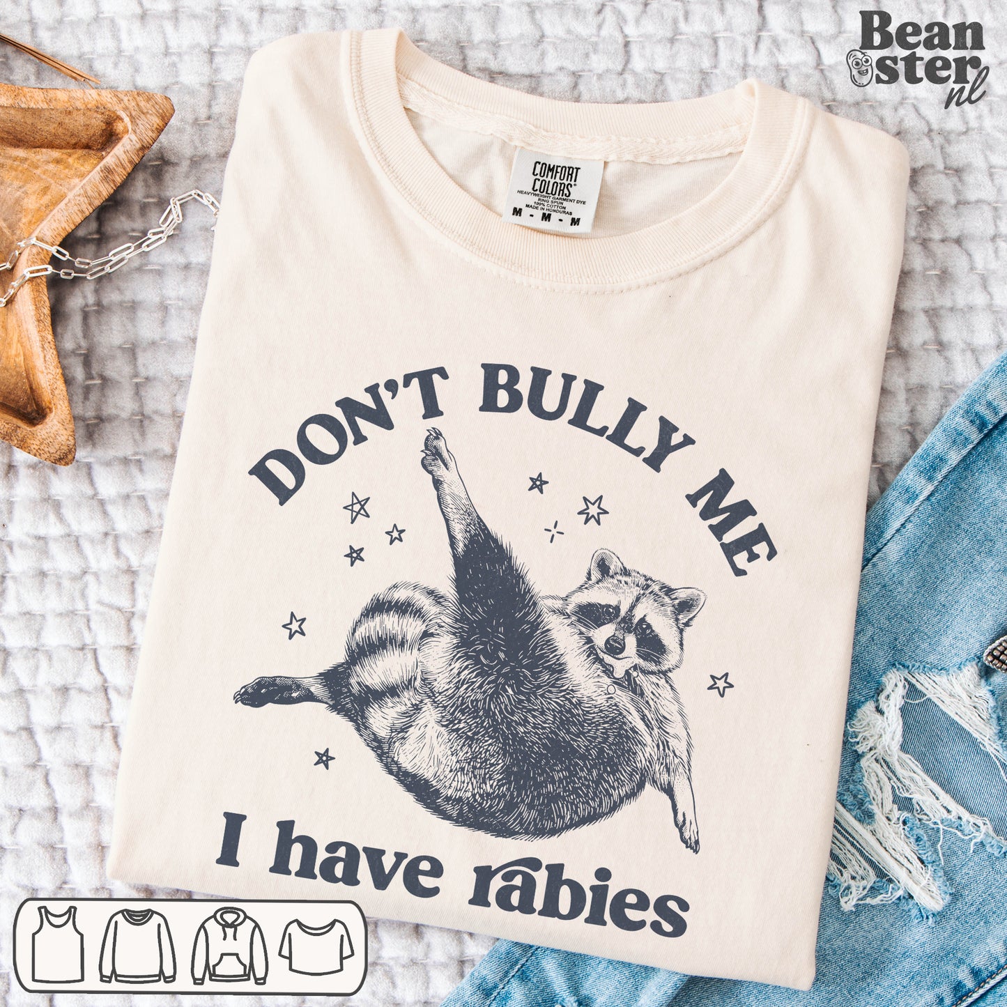 Funny Don't Bully Me I Have Rabies graphic tee streetwear design