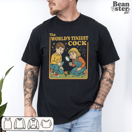 Edgy humor slogan tee with bold text print on casual t-shirt