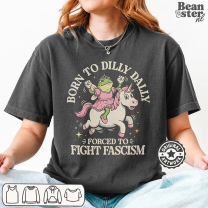 protest humor typography on woke streetwear shirt