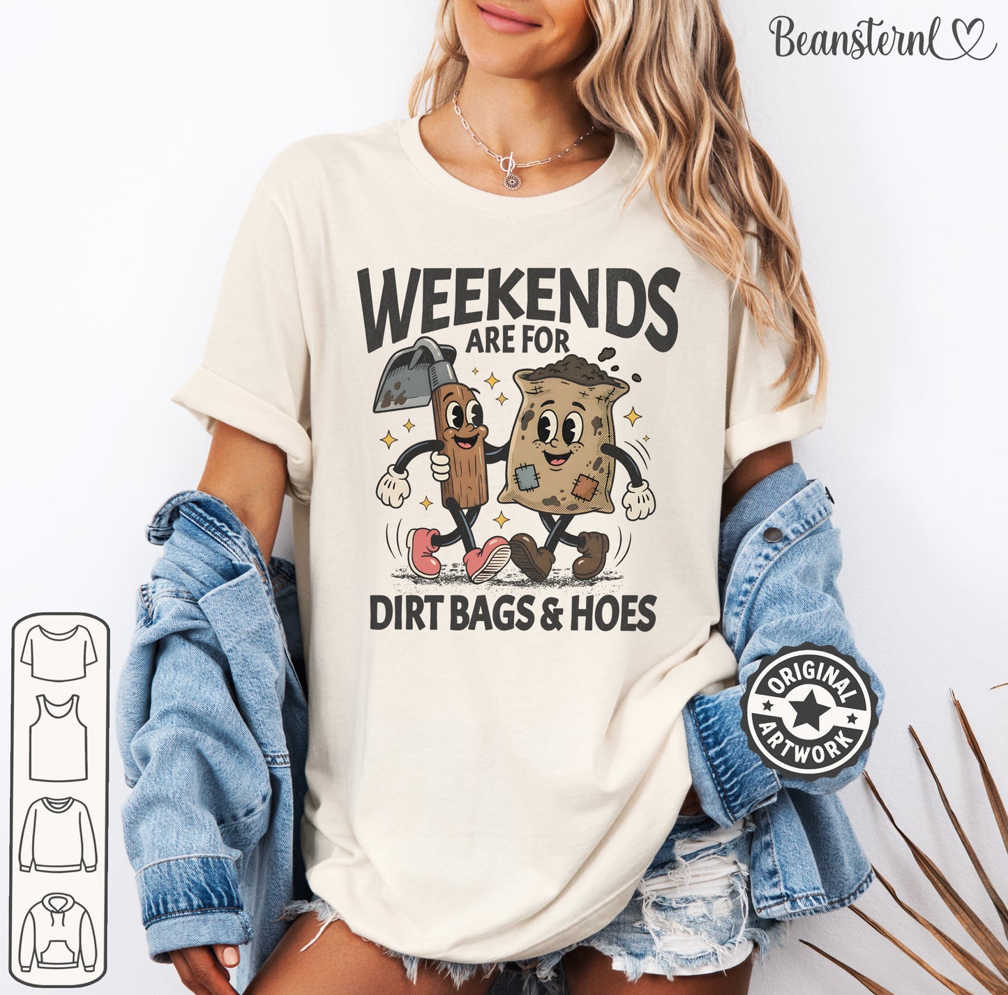 Bold NSFW Hoes And Dirt Bags tee – perfect gag gift & bachelor shirt