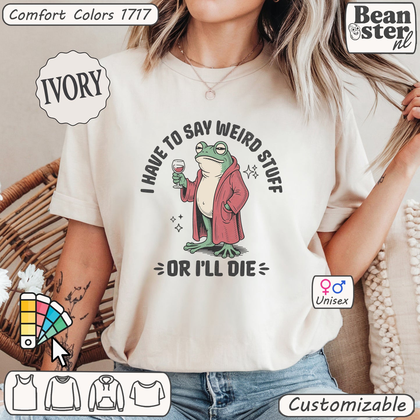 Original neurospicy socially awkward frog tee, Autism support shirt