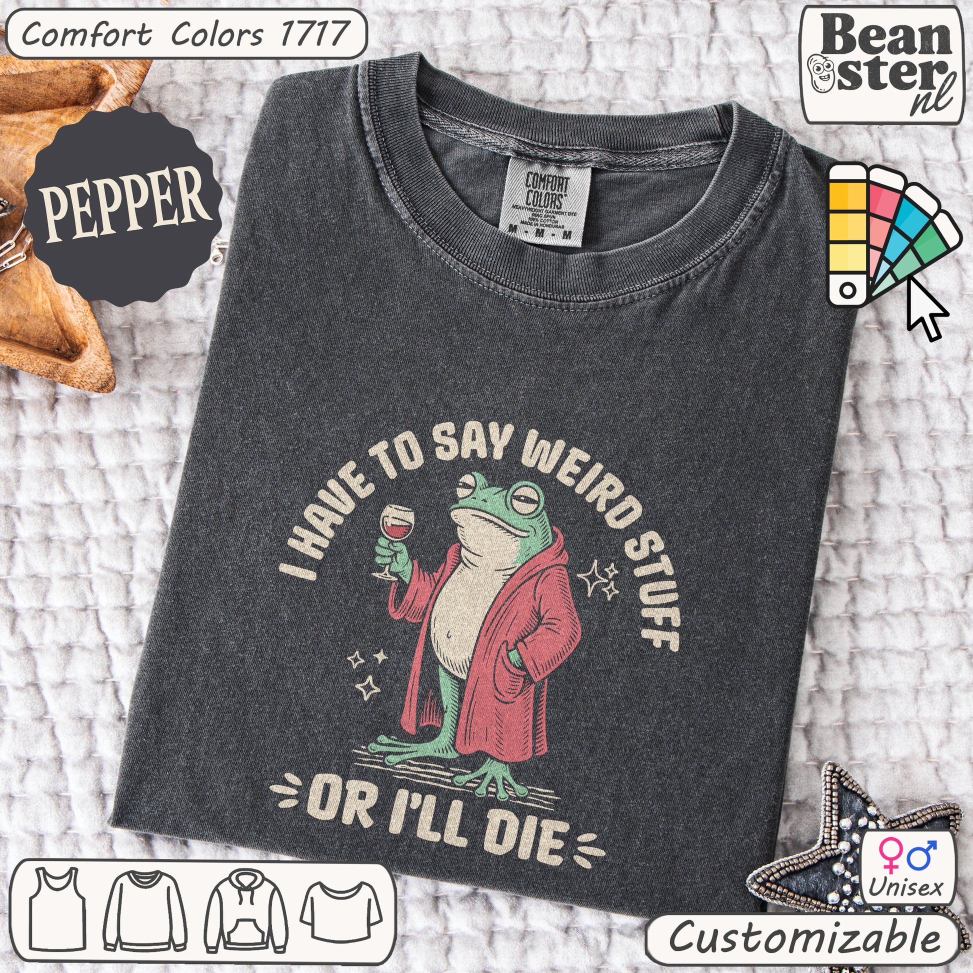 I Have To Say Weird Stuff frog meme funny ADHD t-shirt