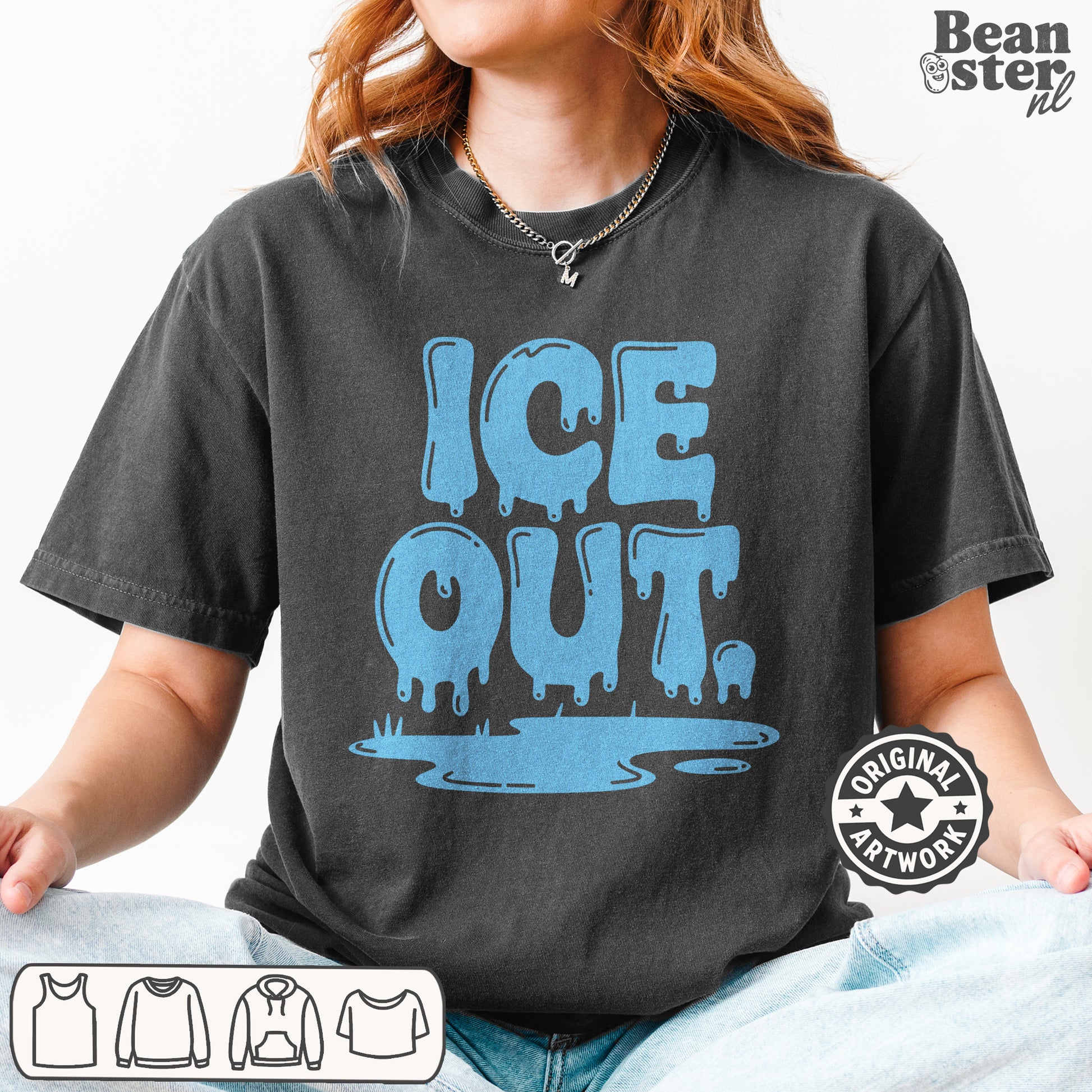 Leftist activist wearing Ice Out shirt – bold statement tee