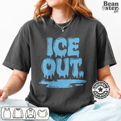 Leftist activist wearing Ice Out shirt – bold statement tee
