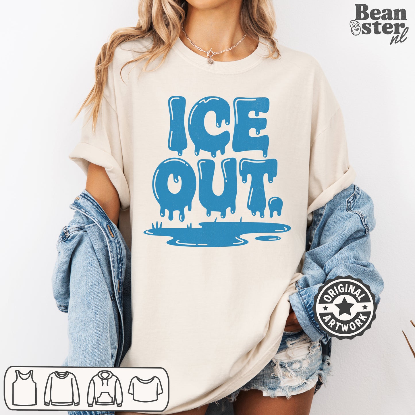 Ice Out t-shirt front view – original anti-ICE progressive apparel