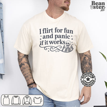 sarcastic introvert meme T-shirt text design for awkward funny dating humor