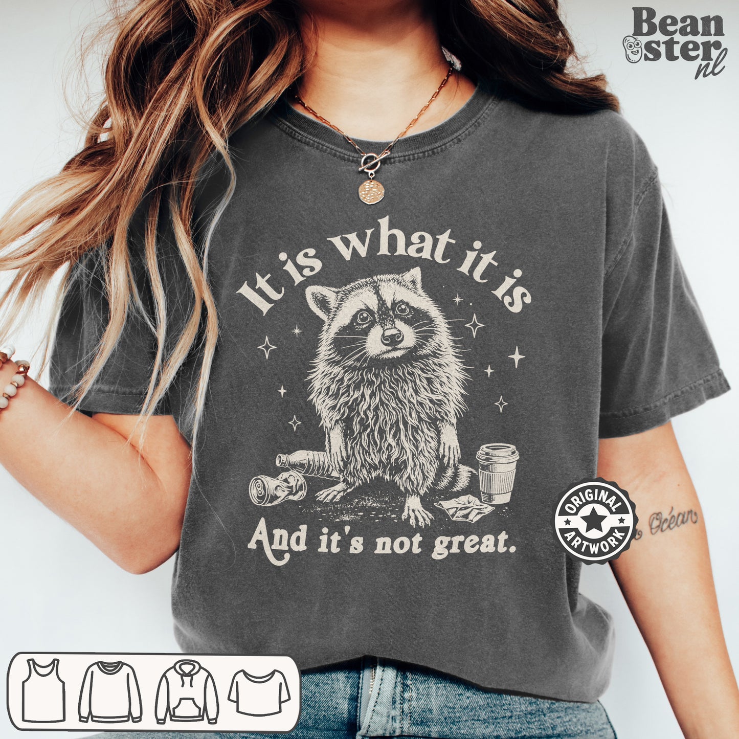 Trendy gen z humor shirt with ironic depressed phrase graphic