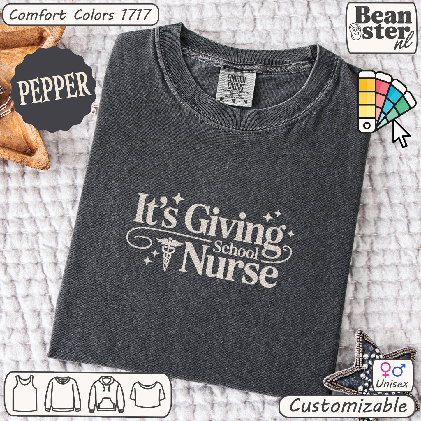 It’s Giving School Nurse Tee – Minimalist Graphic Shirt